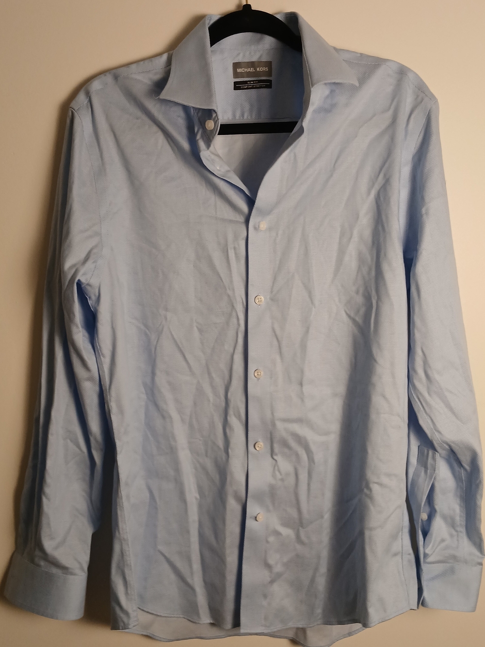 Michael Kors Pale Blue Men's Button-Down Dress Shirt Size M